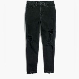 Madewell The Mom Jean Knee Rip Edition